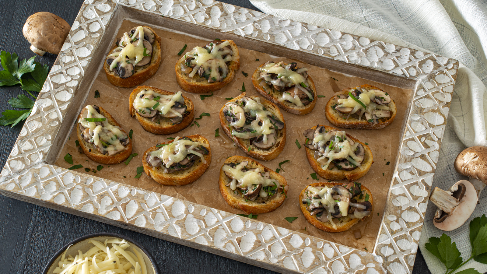 Mushroom and Truffle Bruschetta Dairy